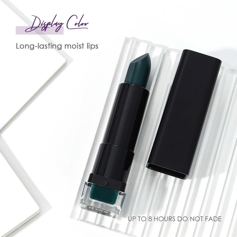 Kilshye Matte Lipstick Hight Pigment Lipsticks Long Lasting Lip Stick Waterproof Lips Gloss Cream Lipgloss Makeup for Women and Girls Pack of 1 (G- Green 15) - Image 4