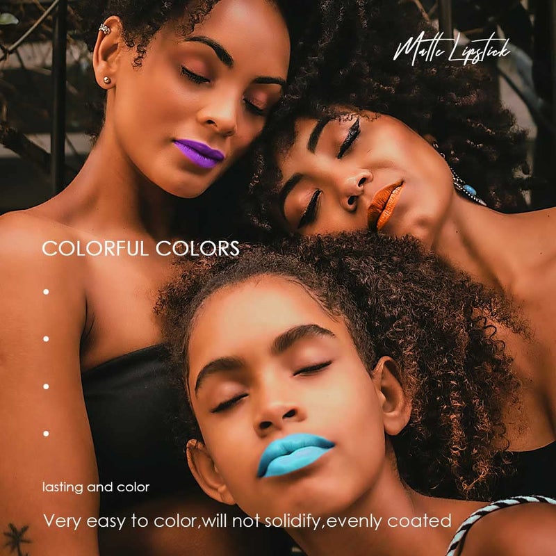 Kilshye Matte Lipstick Hight Pigment Lipsticks Long Lasting Lip Stick Waterproof Lips Gloss Cream Lipgloss Makeup for Women and Girls Pack of 1 (G- Green 15) - Image 5