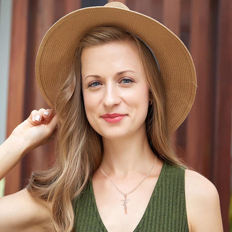 Lcherry Faith Cross Pendant Necklace for Women Religious Christian Jewelry Mother's Day Gifts for Women - Image 3