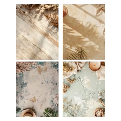 HomeArt 2 Sheet 2 in 1 Product Photography Backdrop 3D Flat Lay Tabletop Double-Sided 20x29 Photo Background PVC Wrinkle Free for Small Products Food, Cosmetics Shoot (Combo 6) - Image 1