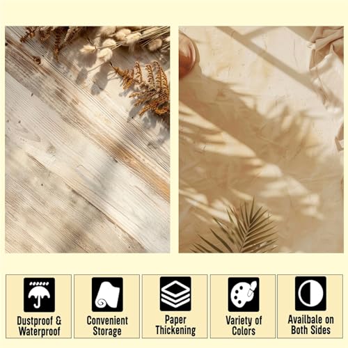 HomeArt 2 Sheet 2 in 1 Product Photography Backdrop 3D Flat Lay Tabletop Double-Sided 20x29 Photo Background PVC Wrinkle Free for Small Products Food, Cosmetics Shoot (Combo 6) - Image 3
