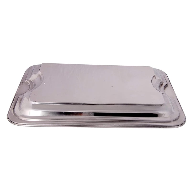 IDEAL PRIME Durable Stainless Steel Tray Set 3 Pices with Designer Laser Print Design Steel Serving Tray Set Lemon Platter Small Medium Large Pack of 3 - Image 5