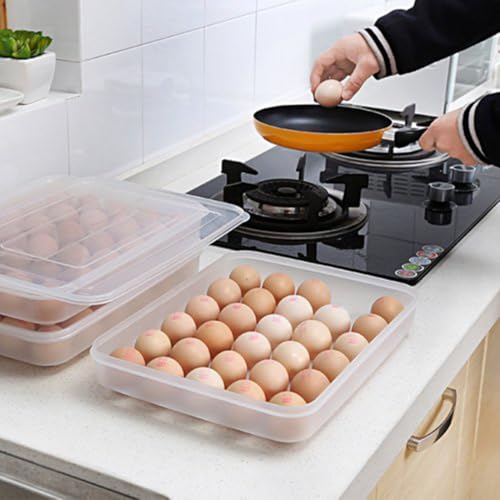 Styleys Plastic Egg Tray for Fridge 30 Eggs, Egg Box Transparent (S2172), rectangular - Image 2