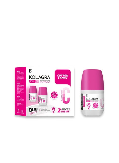 Kolagra whitening Roll on 2*1 promopack 1+1 Cotton Candy