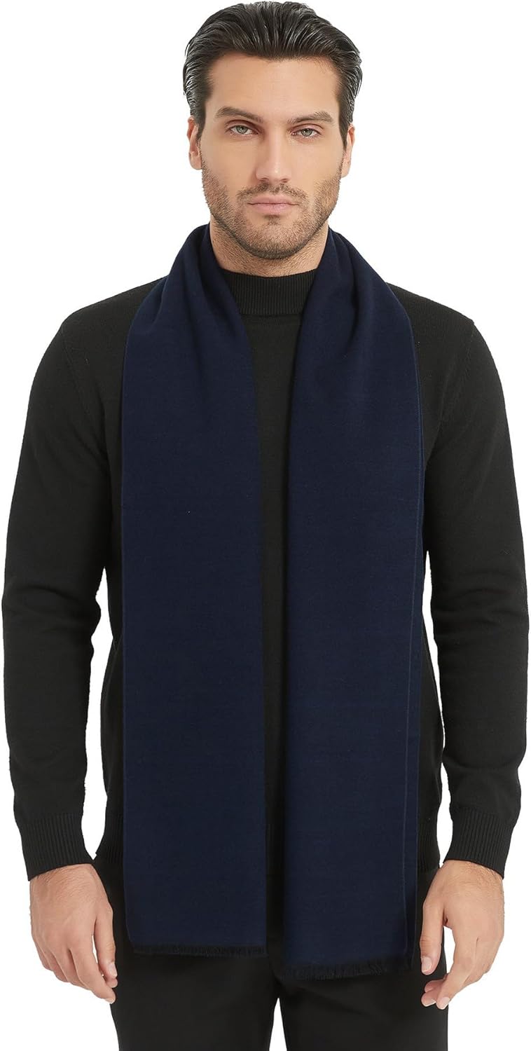 CUDDLE DREAMS Men's Silk Scarves for Winter, 100% Mulberry Silk Brushed, Luxuriously Soft & Warm, Decent Box Packed - Image 2