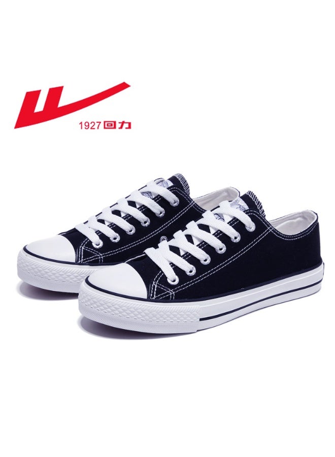Warrior Classic Black Canvas Shoes Men Women Casual Low-Top Sneakers Fashion Retro 1927 Brand Comfortable Daily Footwear 44SIZE