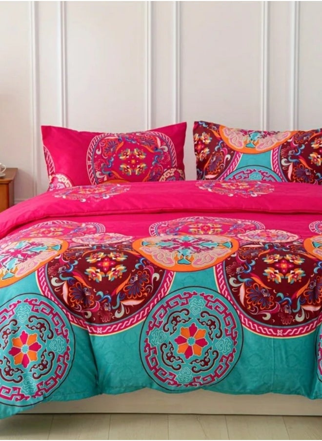 LUNA Home King size 6-piece bedding set featuring a mandala design.  - Image 4