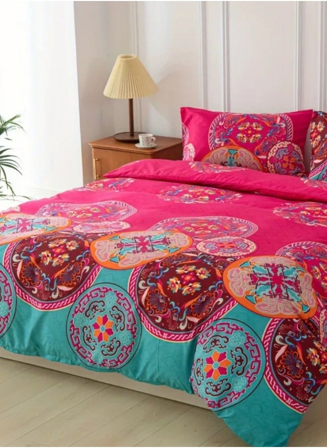 LUNA Home King size 6-piece bedding set featuring a mandala design.  - Image 3