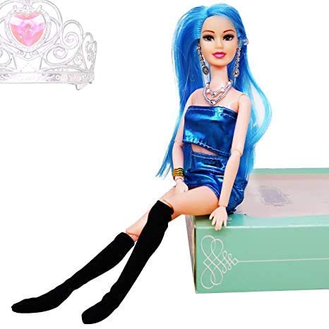 KIDSWAY Plastic Toy Doll for Girl Child Doll Set for Girls Age 3 + Doll Set with Dress and Fashion Accessories [ Multicolor Pack of 1] - Image 3