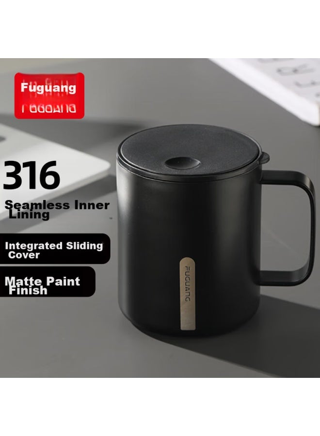 Tomimitsu Fuguang Insulated Mug, 316 Stainless Steel, With Lid, Large Capacity, For Office And Students, Coffee And Tea Cup, Water Bottle, 400ml - Image 1