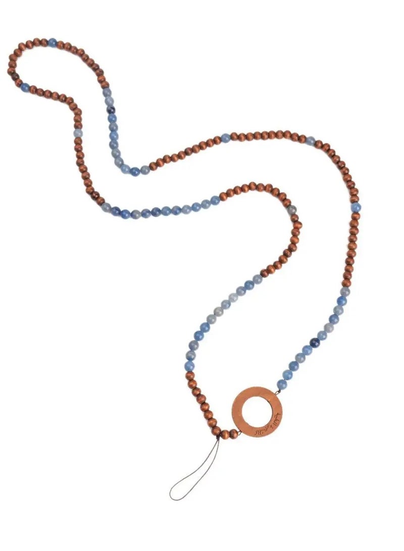 أم أم أيه من معدن الإنسان حامل للهاتف والنظارة  من أفينتورين الأزرق - Image 4