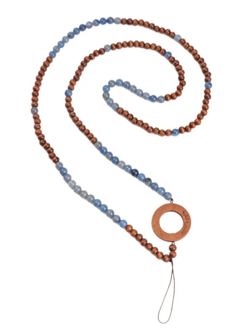 أم أم أيه من معدن الإنسان حامل للهاتف والنظارة  من أفينتورين الأزرق - Image 3