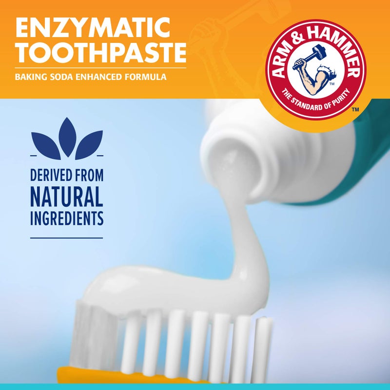 Arm & Hammer for Pets Fresh Breath Enzymatic Dog Dental Care Kit - Includes Dog Toothpaste, Dual Sided Toothbrush and Fingerbrush - Bad Breath Treatment, Chicken Flavor, 2.5 Ounce - Image 2