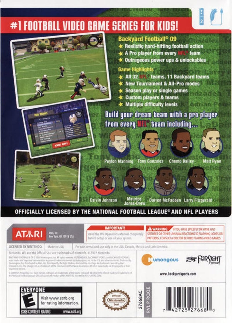 Atari Backyard Football 2009 - Nintendo Wii - Image 2