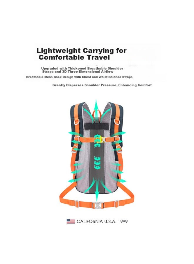 Tfo 5th Generation Kids Outdoor Backpack Portable Travel Sports Double Shoulder Bag 912 Dark Blue 30l - Image 2