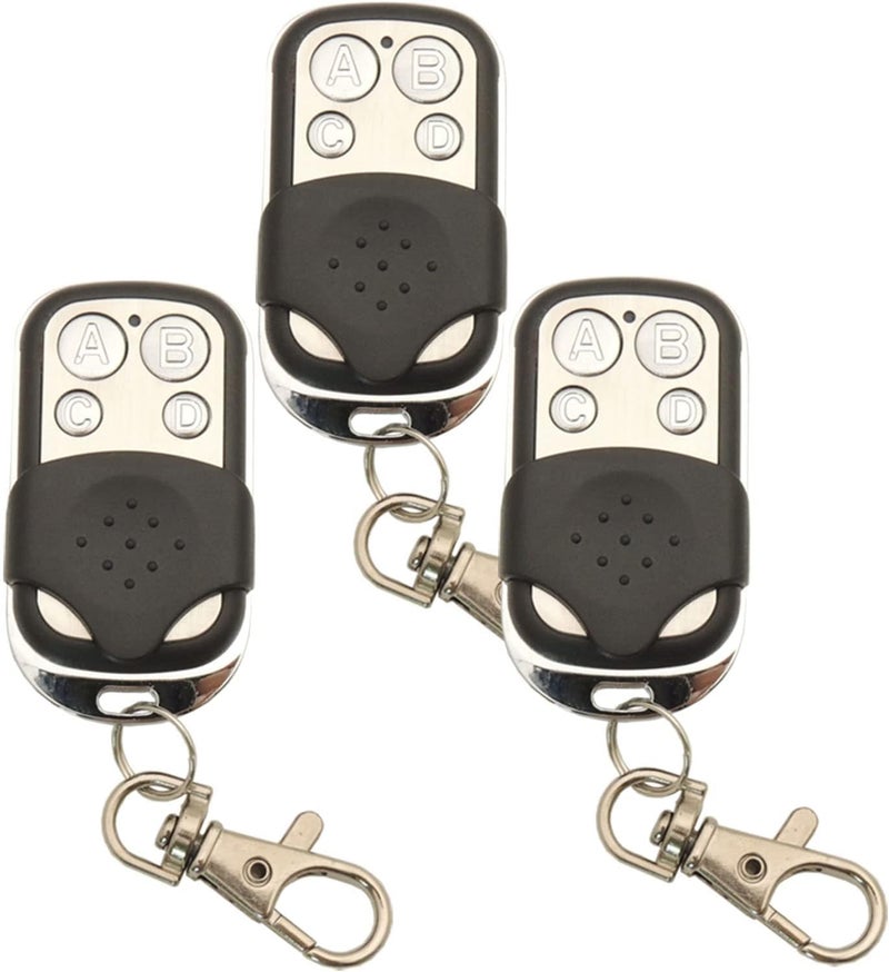 Luckam 433.92Mhz Universal Wireless Copy Remote Control Keychain, RF Transmitter for Clone Car Garage Gate Door Opener, 3pcs with Slide Cover - Image 1