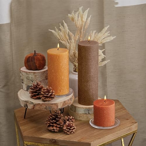 Root Candles Unscented Candles Premium Beeswax Blend Pillar Candle, 3 x 6-Inch, Butterscotch - Image 2