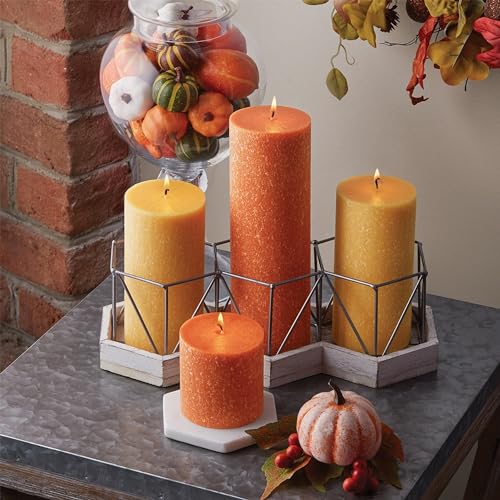 Root Candles Unscented Candles Premium Beeswax Blend Pillar Candle, 3 x 6-Inch, Butterscotch - Image 3