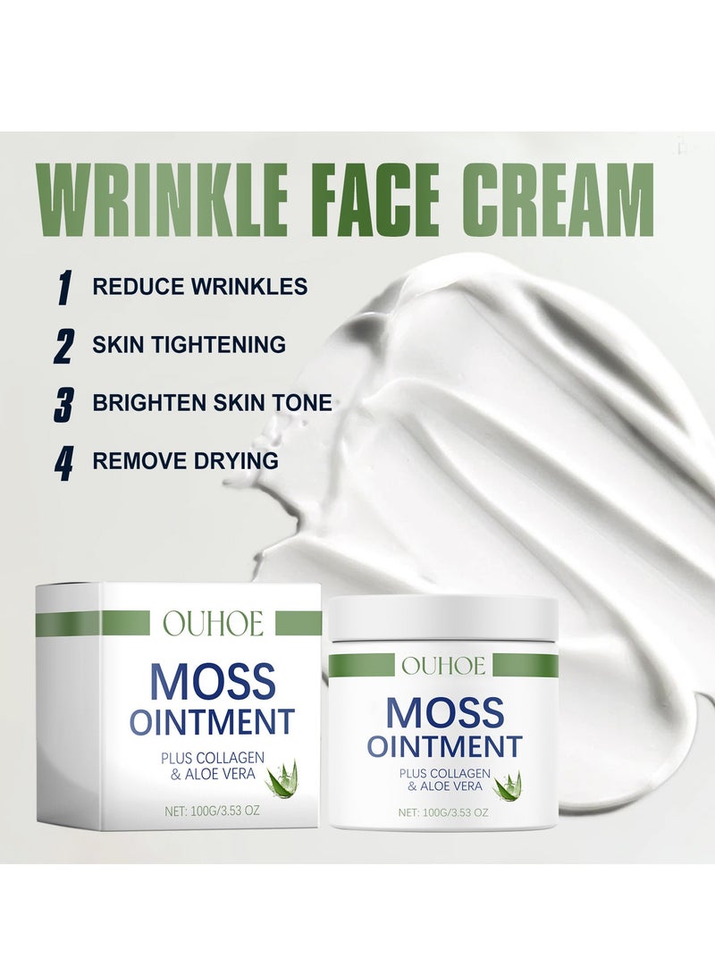 OUHOE OUHOE facial collagen hydrating anti-wrinkle aloe vera essence moisturizing and refreshing skin care cream 100g - Image 2