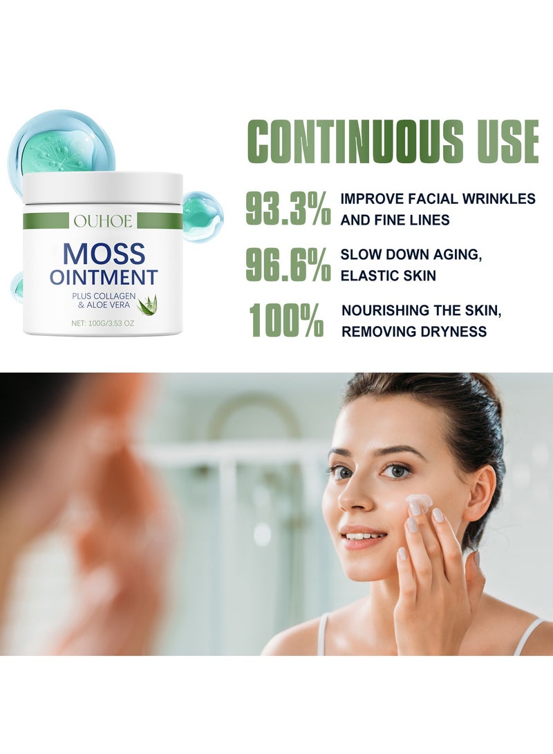 OUHOE OUHOE facial collagen hydrating anti-wrinkle aloe vera essence moisturizing and refreshing skin care cream 100g - Image 3
