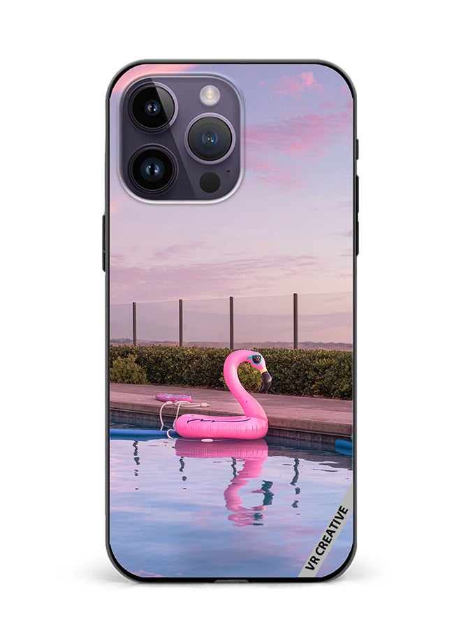 VR CREATIVE Protective Case Cover For Apple iPhone 16 Pro Max Flamingo Tube Design Multicolour
