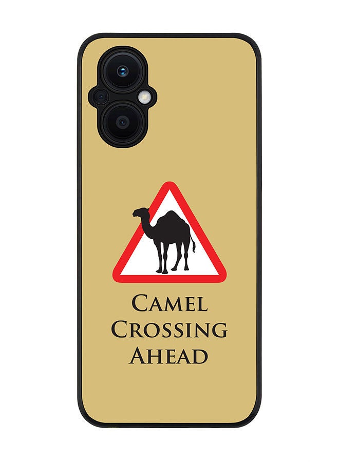Stylizedd Rugged Black edge case for Oppo Reno7 Z  Slim fit Soft Case Flexible Rubber Edges Anti Drop TPU Gel Thin Cover - Camel Crossing - Image 1