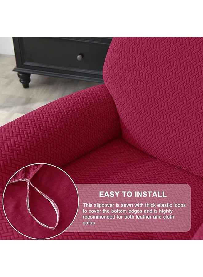 عام 4-قطعة كرسي تمتد أريكة الشريحة كرسي غطاء 1-مقاعد أريكة الغطاء الواقي الأثاث لينة الغطاء الواقي مع مرونة غطاء كرسي نمط الجاكار - Image 3