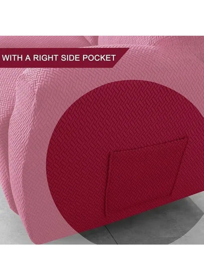 عام 4-قطعة كرسي تمتد أريكة الشريحة كرسي غطاء 1-مقاعد أريكة الغطاء الواقي الأثاث لينة الغطاء الواقي مع مرونة غطاء كرسي نمط الجاكار - Image 4