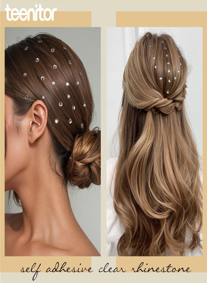 تينيتور مجموعة تينيتور من أحجار الراين اللاصقة لتزيين الوجه، 650 قطعة من أحجار الراين للمكياج، أحجار راين لاصقة للمكياج، أحجار للوجه والشعر والجسم والعينين - Image 4