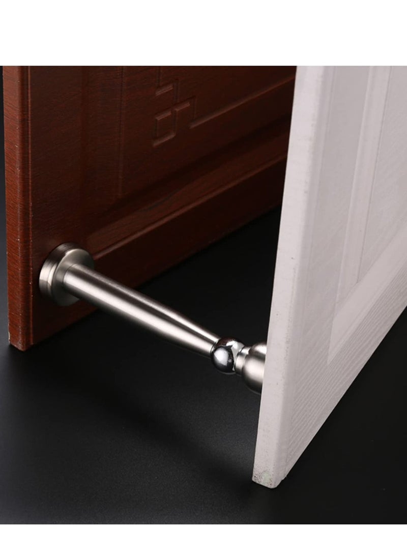 SYOSI Door Stopper, Magnetic Door Stops, 9 inch Extra Long Door Stop Wall Protector, Soft Catch Stainless Steel Door Catch, Heavy Duty Door Holder, Floor Mount Brushed Modern Magnetic Door Stopper 1Pcs  - Image 4