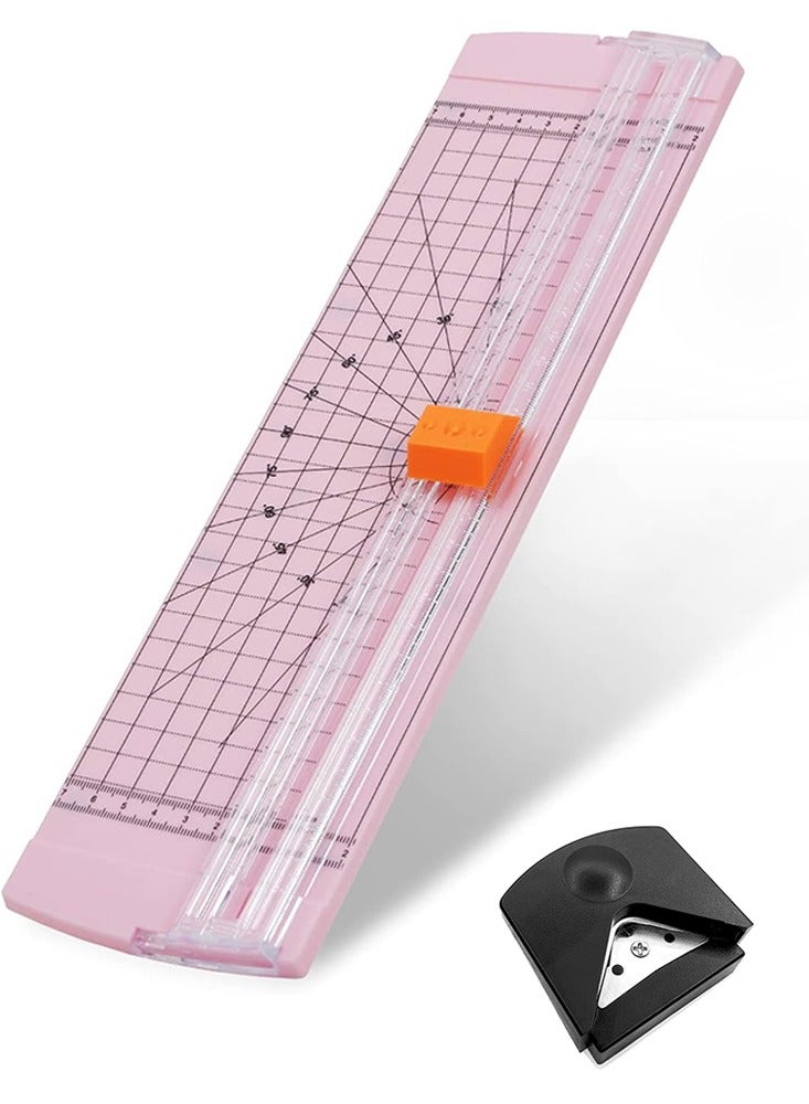 Joybos Precision paper cutter with 4mm corner rounder, compatible with A4/A5 sizes, portable straight-edge paper cutter with corner rounder, suitable for scrapbooks, craft paper, photos, labels, cardstock, etc. - Image 1