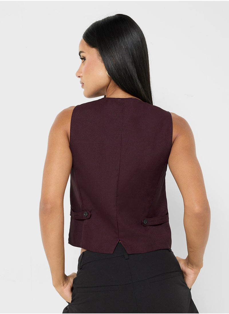 Ginger - Button Down Tailored Vest - Image 1