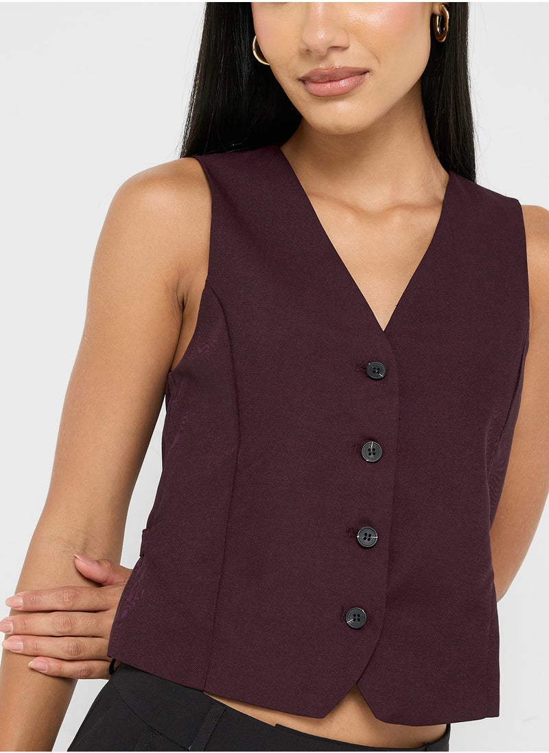 Ginger - Button Down Tailored Vest - Image 1