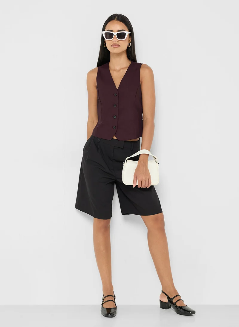 Ginger Button Down Tailored Vest