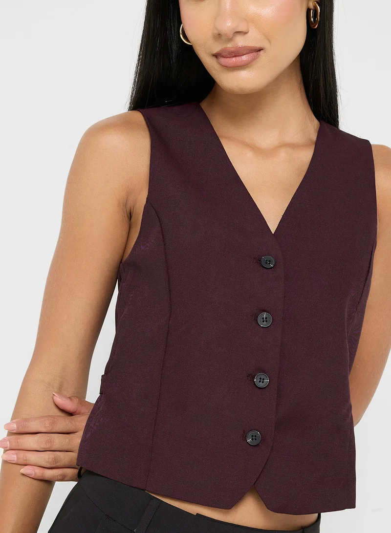 Ginger  Button Down Tailored Vest for Women | Best Price UAE