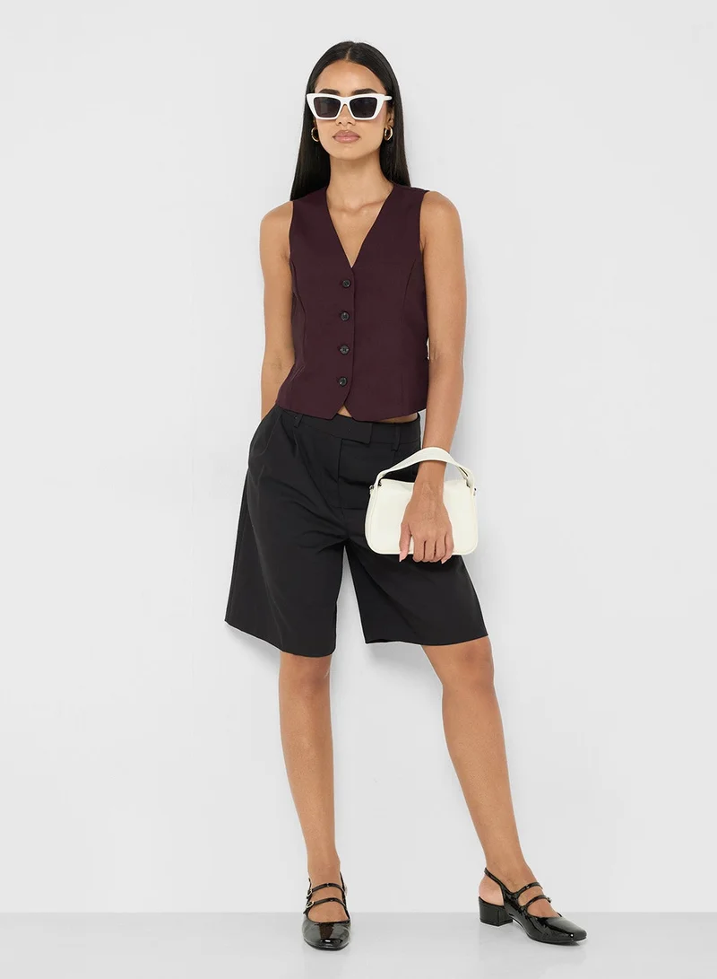 Ginger  Button Down Tailored Vest for Women | Best Price UAE