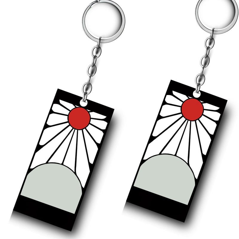Replix Premium (Pack of 2) Anime Printed Keychain For Bike, Scooty, Car, Acrylic Keyholder anime earings - Image 1