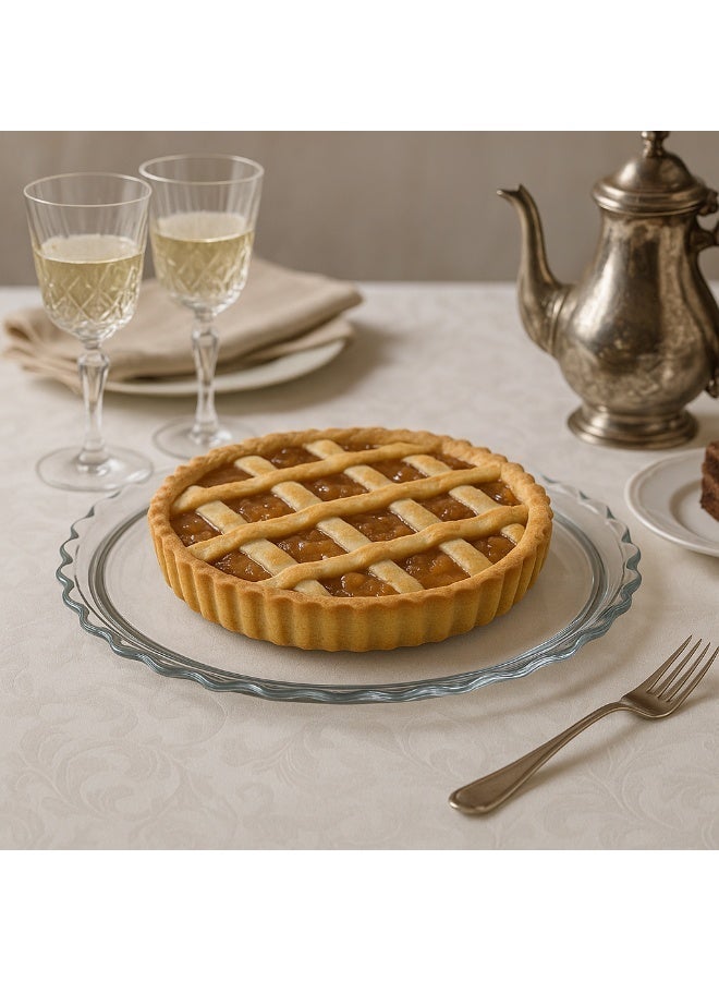 باساباش ✨ صينية تقديم زجاجية أنيقة مقاس 38 سم – لمسة فخمة لضيافتك ✨ - Image 1