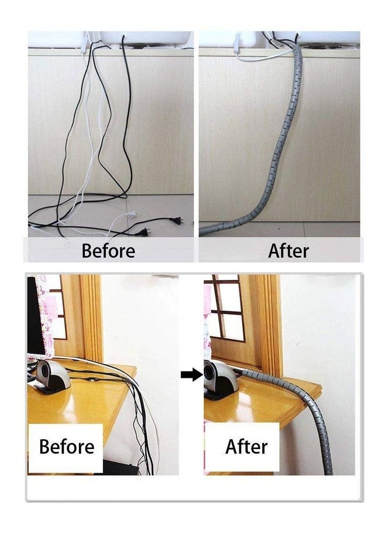 Cable Zipper Cord Organizer Wire Management System Kit -1.5M - Image 5