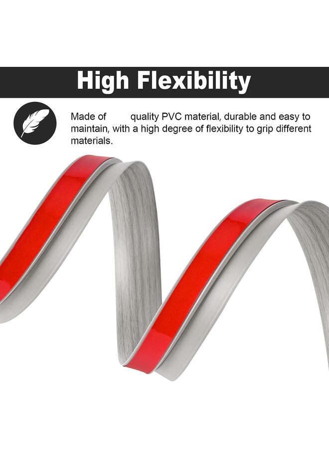 10Ft Carpet Floor Transition Strip, Self Adhesive Floor Edging Trim Strip, PVC Threshold Cover for Doorway, Floor Divider Strip Suitable for Threshold Height Less Than 5 mm (Color : Gr - Image 2