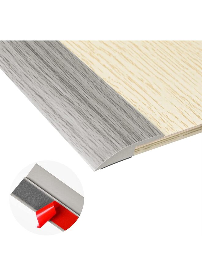 10Ft Carpet Floor Transition Strip, Self Adhesive Floor Edging Trim Strip, PVC Threshold Cover for Doorway, Floor Divider Strip Suitable for Threshold Height Less Than 5 mm (Color : Gr - Image 1