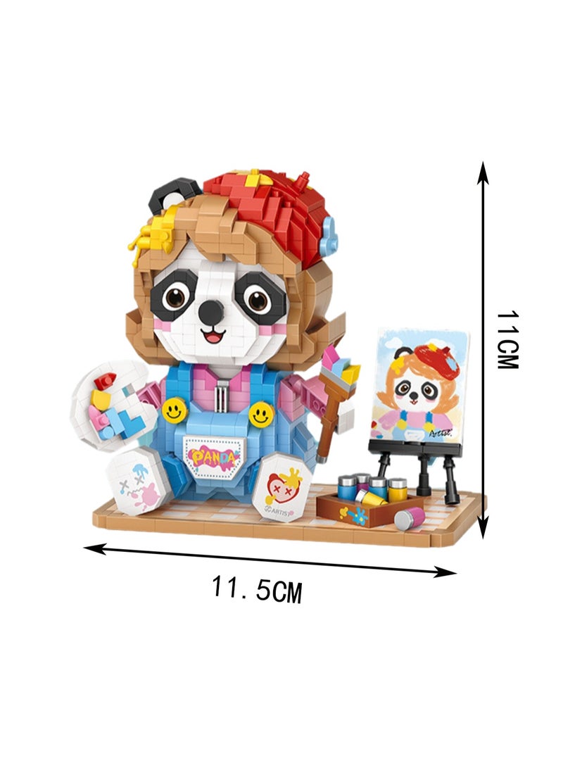 1130pcs Panda Painter Model Set Assembling Building Blocks Creative Diy Assembly Toys Children Adult Home Furnishings - Image 2