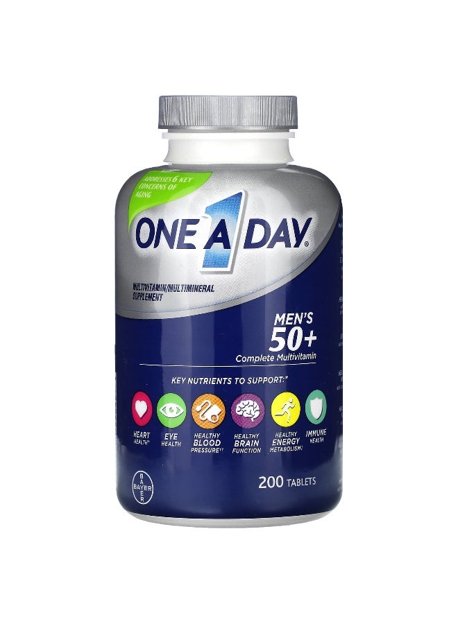 ONE A DAY One-A-Day, Men's 50+, Complete Multivitamin, 200 tablets (Packaging may vary) - Image 1