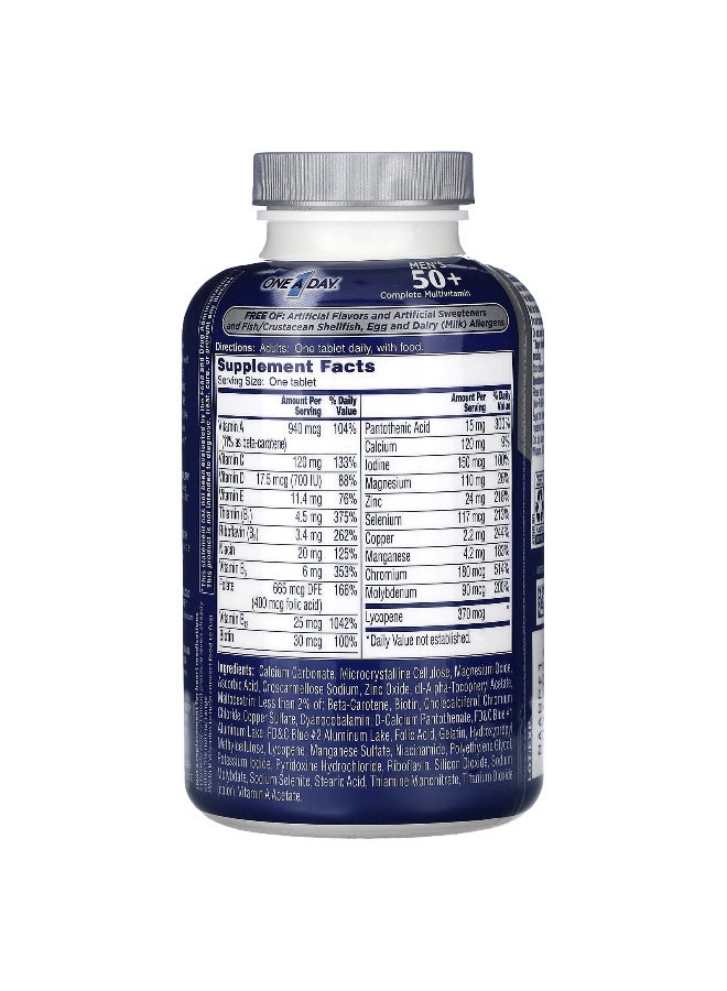 ONE A DAY One-A-Day, Men's 50+, Complete Multivitamin, 200 tablets (Packaging may vary) - Image 2
