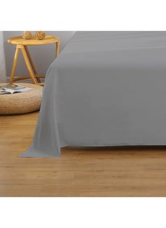 Rest Flat Bedsheet 160X220Cm Plush Silver Breathable Machine Washbale Bedsheet Extra Soft Easy Fit Highly Breathable Bedding & Linen Cover  - Image 2