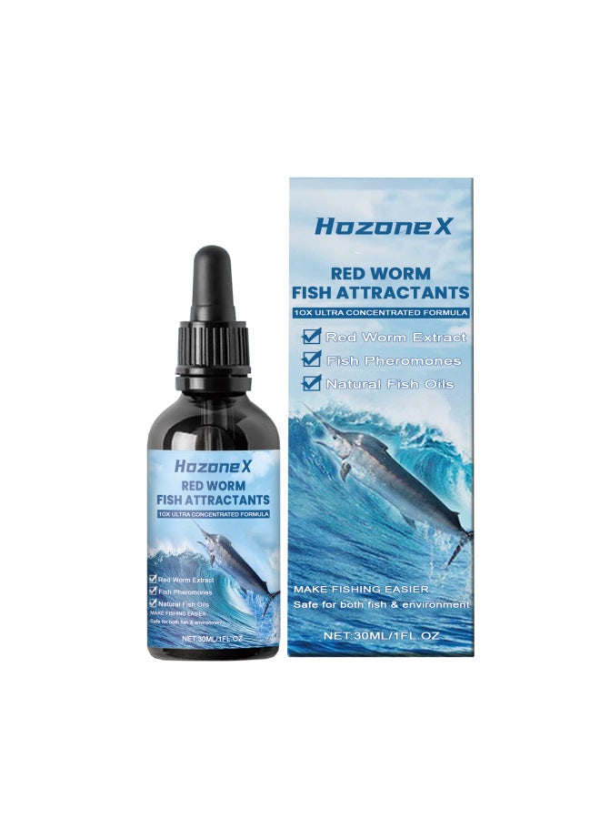 HOZONEX طُعم الدودة الحمراء - تركيبة طُعم الدودة الحمراء - مضاف غذائي لطُعم الأسماك - جذب الأسماك البرية - Image 1