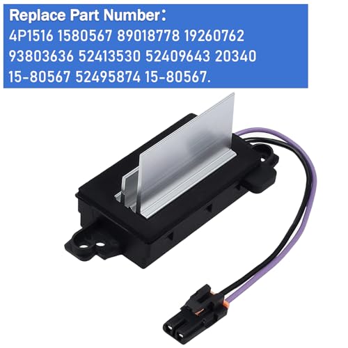 BOMLING AC Blower Control Module, Heater Blower Motor Resistor 4P1516 Replacement for Chevy Silverado, Trailblazer, Cadillac Escalade, GMC Envoy, Sierra, Buick Rainier Replaces 15-80567 89018778 - Image 3