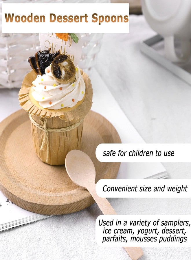HANSGO Mini Wooden Cutlery Spoons, 6.25inch Small Spoons for Eating Tinny Ice Cream Dessert Tableware for Chocolate Cake Honey Jam Party Favors - Image 5