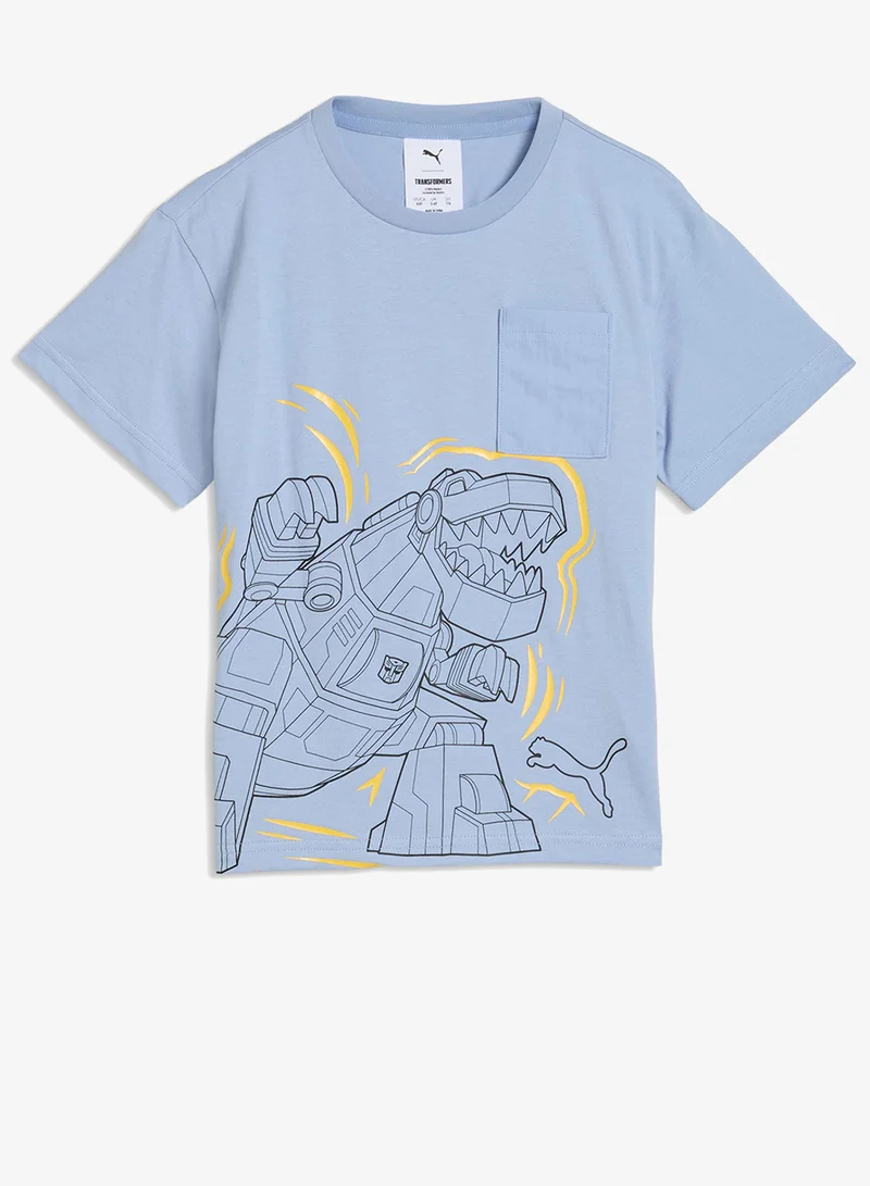 Puma Chambray Blue Kids X Transformers Relaxed Graphic T-Shirt  | Best Price UAE