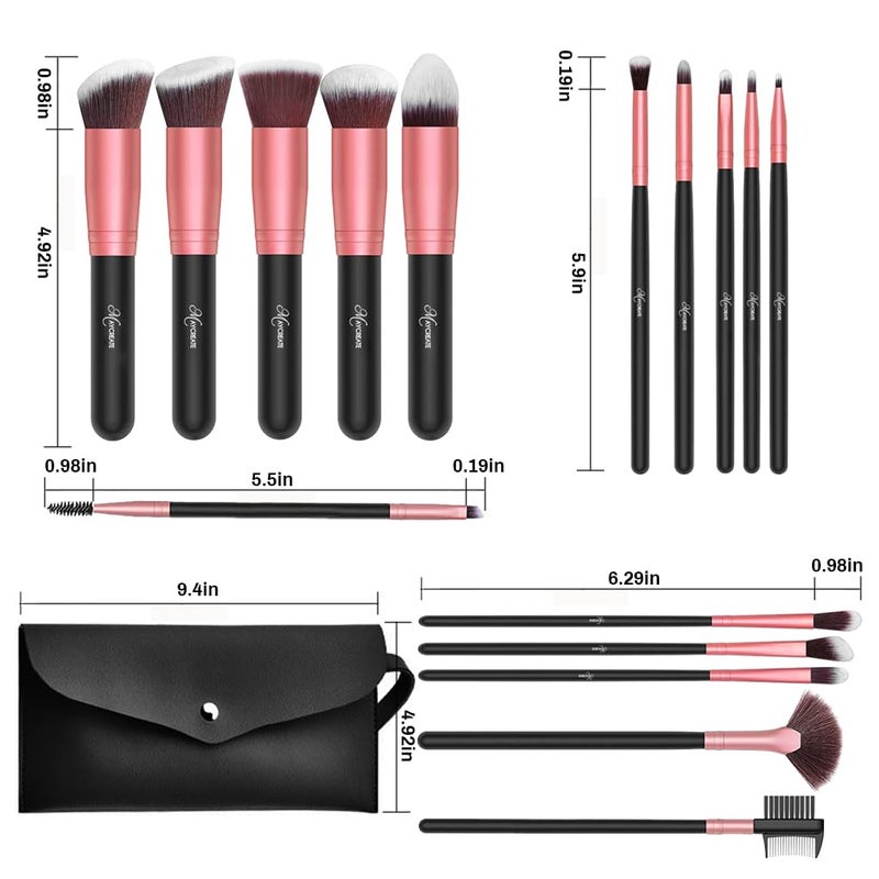 MAYCREATE Makeup Brush Set Professional 22PCS with Storage Pouch Brush Sets in Makeup with Ultra Soft Bristles Premium Makeup Brushes Kit with 2 Sponges2 Powder Puff 1 Brush Cleaner - Image 4